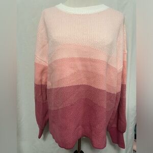 Time and Tru Women’s Sweater Top Pull Over Shades of Pink Size Medium (8-10)